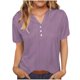 thumbnail image 1 of Vestidos Casuales Para Mujer, Blusas De Mujer De Moda Camisa de botones lisa de moda para mujer, blusa holgada con cuello en V para mujer, 1 of 6