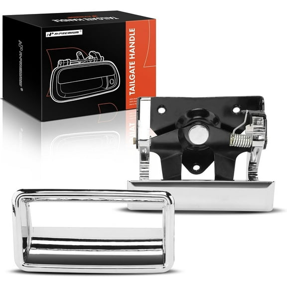 A-Premium Tailgate Handle Liftgate Latch Handle with Bezel Compatible with Chevrolet C1500, C2500, C3500, C3500HD, K1500, K2500, K3500 & GMC C1500, C2500, C3500, C3500HD, K1500, K2500, K3500