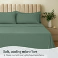 thumbnail image 4 of LuxClub 4 PC Queen Sheet Set, Breathable Luxury Bed Sheets, Deep Pockets Wrinkle Free Cooling Sheets Machine Washable Hotel Bedding Silky Soft - Tree Moss Green Queen, 4 of 8