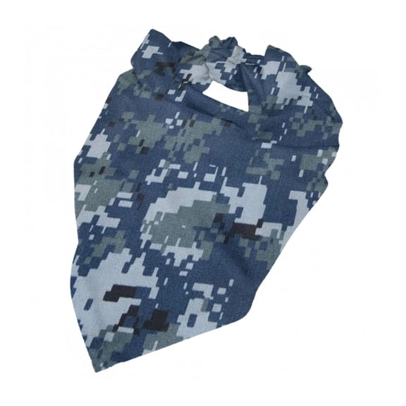 Navy Blue Digital Camouflage Dog Bandana Pet Scarf Dog Party Supplies For Dogs Pet Accessories For Dog Lovers