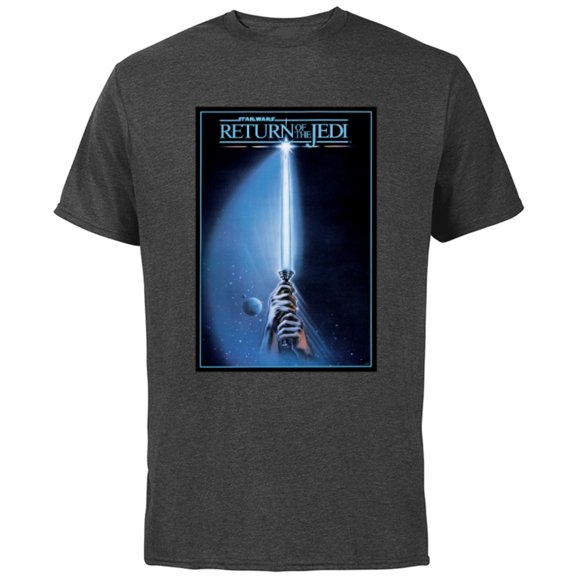 Star Wars Return of the Jedi Lightsaber Movie Poster - Short Sleeve Cotton T-Shirt for Adults - Customized-Charcoal