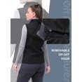 thumbnail image 3 of Off Road Ventures Women's Hooded Softshell Vest Lightweight Waterproof Sleeveless Fleece Lined Jacket Outerwear Cycling, 3 of 7