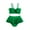 Green, variant on 2-12Y Girls Cute Swimsuit Bikini Outfit Big Kids Casual Swimwear Set Youth Ruffle Skirt Bathing Suit 2-Piece