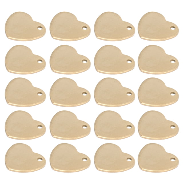 Etiqueta de identificación de mascota Bling Bling 20 piezas Acero inoxidable 13 x 14 mm