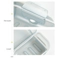 thumbnail image 3 of Jabonera de viaje, soporte para jabón de viaje, elegante, ligero, multiusos, portátil, con tapa para viajes, hogar, gris, 3 of 4