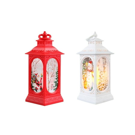 

Poatren 2PC Christmas Decorations Night Light LED Christmas Wind Lantern