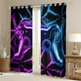 thumbnail image 2 of Erosebridal Gradient Gamepads Curtains for Living Room,Video Game Curtains and Drapes (52Wx84L),Geometric Plaid Curtains Pack of 2 (52Wx84L),Male Bedroom Decor, 2 of 6