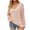 Pink, variant on Crunowin Women's Knitted Sweater, Long Sleeve Cozy Comfort Solid Color V Neck Loose Fit Casual Pullover Tops Gray L