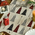 thumbnail image 5 of Wood Xmas Tree Christmas Table Runner, Seasonal Winter Holiday Kitchen Dining Table Decoration for Home Party Decor 13x48 Inch, 5 of 6