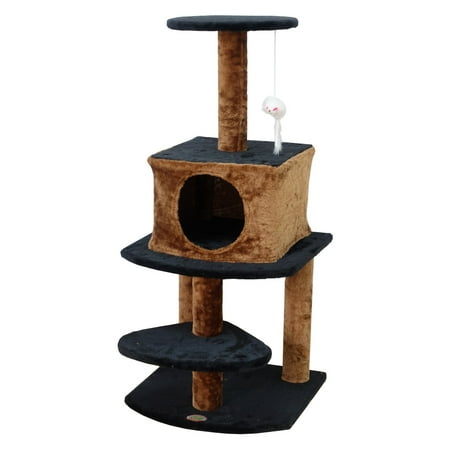 UPC: 0810602022061 | Go Pet Club 40-in Cat Tree & Condo Scratching Post Tower  White