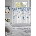 thumbnail image 4 of Blue Eucalyptus Coastal Kitchen Curtains 54 Inches length, Beach Starfish Jellyfish Window Treatment Curtain Drapes, Decorative Window Curtains for Bedroom Cafe, 52"x54", 2 Panels, 4 of 7