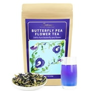 TeeLux Butterfly Pea Flower Tea, Natural Food & Drink Coloring, Herbal Tea, Caffeine Free, 3.5oz