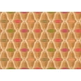 thumbnail image 1 of Ahgly Company Indoor Rectangle Patterned Neon Orange Area Rugs, 7' x 10', 1 of 6