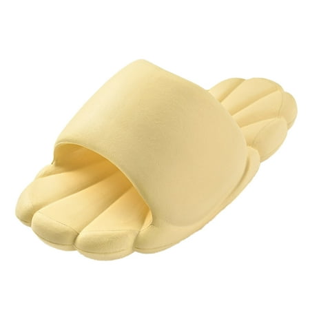 

Ladies Slippers Fashion Four Seasons Women Slippers Flat Bottom Non Slip Open Toe Indoor Bathroom Solid Simple Style Women s Shoes Beige Size 6.5