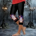 thumbnail image 2 of YDFCWXW Halloween Printed Leggings for Women Soft Stretch Workout Yoga Tights Elastic Waist Halloween Light Purple, L, 2 of 5