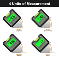 thumbnail image 3 of Huepar Digital Level Angle Gauge Mini Angle Finder Level Box with Backlight LCD Bevel Gauge Inclinometer, 3 of 10