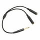 thumbnail image 1 of Conector macho estéreo de 6,35 mm a cable de enchufe hembra doble Cable divisor en Y de 6,35 mm de 1/4 pulgadas con enchufe chapado en oro de 11,8 pulgadas, 1 of 8