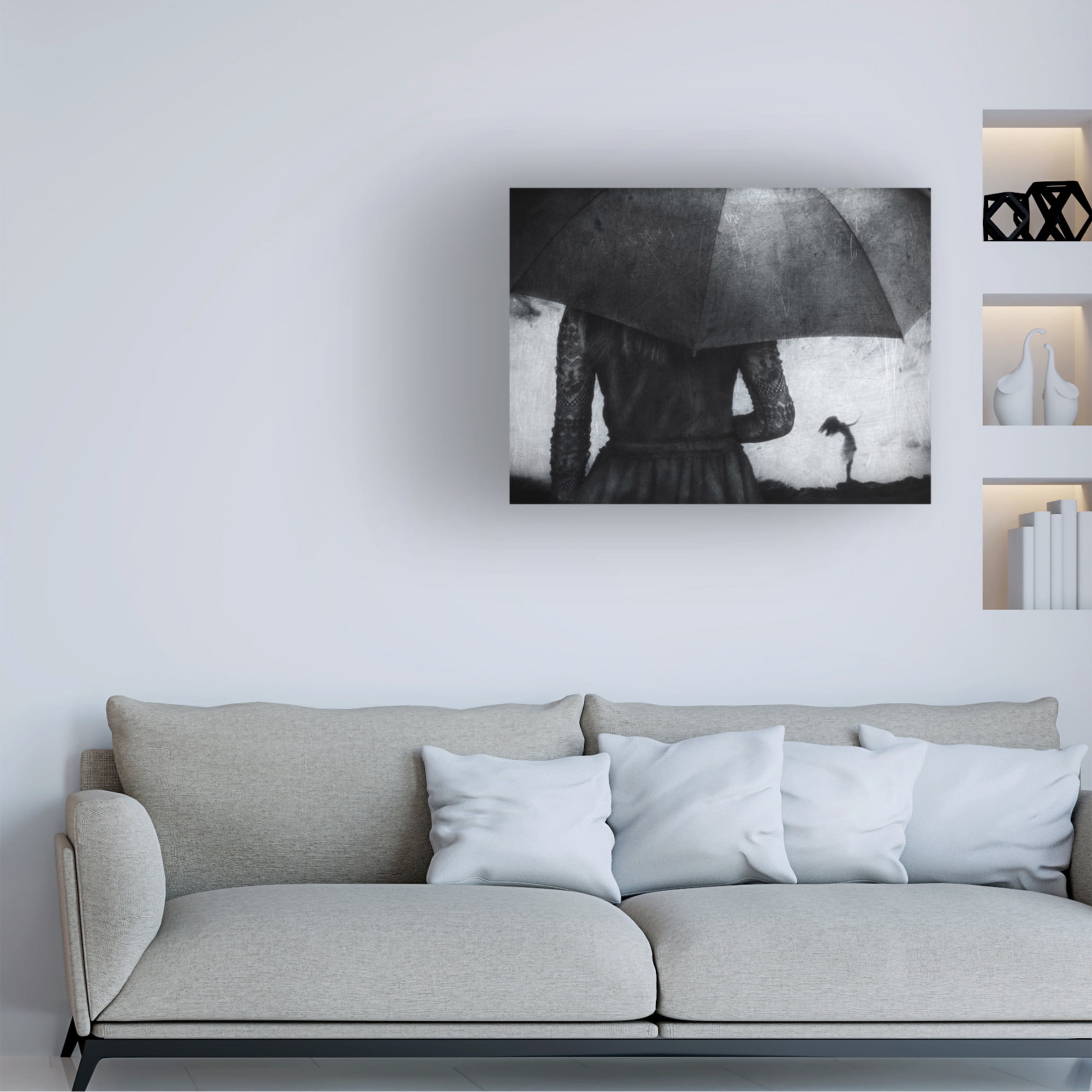 Canvas Wall Art - Jeffrey Hummel 'Crashing' Wall Art for Living Room, Bedroom, or Office Décor by Trademark Fine Art - 47 x 35 Inches