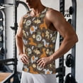thumbnail image 5 of KLL Cute Lion Tiger Print Men's Muscle Gym Workout Stringer Tank Tops Bodybuilding Fitness T-Shirts Tank Tops Men-4X-Large, 5 of 7