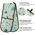 thumbnail image 2 of Yayeee Double Oven Mitt Kitchen Heat Resistant Baking 35" x7" Quilted Glove, Space Patterns, 2 of 6