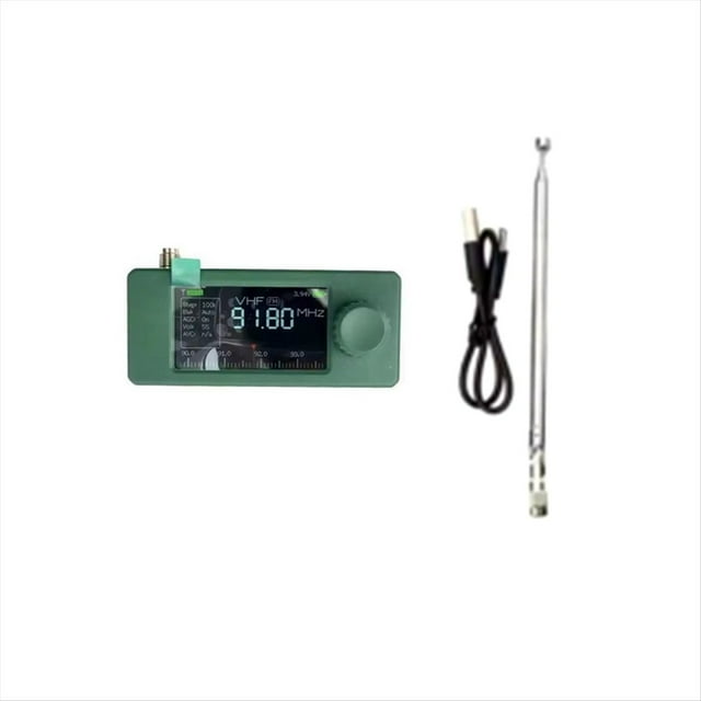 Receptor de Radio SI4732 de 9,9 KHz A 181 MHz LSB USB AM FM con Pantalla de 1,9 Pulgadas. Receptor de Radio de Corta SI4732.