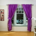 thumbnail image 3 of Rod Pocket Sheer Sari Curtains 43" W x 96" L matching tiebacks- Handcrafted Lavender Indian Drapes Unlined for light & airy ambience Perfect for Living/Bedroom/Dining Room Sold in Pairs, 3 of 5