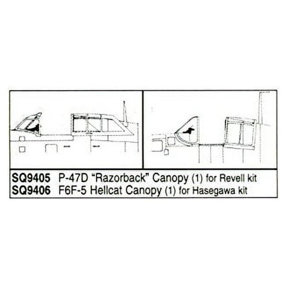 Squadron Products 1/32 Canopies P-47D 'Razorback' Thunderbolt Model Kit