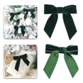 thumbnail image 1 of Lazos de Cinta de Terciopelo LIZLOVESS Verde Cazador Paquete de 12 de 12 cm para Navidad, 1 of 9