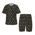 thumbnail image 1 of Fotbe Colorful Paw Pijama Estampada de 2 Piezas para Niños – Ropa de Dormir de Manga Corta Cómoda para Niños y Niñas, Camiseta y Shorts de Algodón-Small, 1 of 6