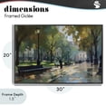 thumbnail image 4 of Stupell Industries Transitional Park Promenade on Rainy Day Black Framed Giclee Art, 30 x 20, by Creative Studio, 4 of 8