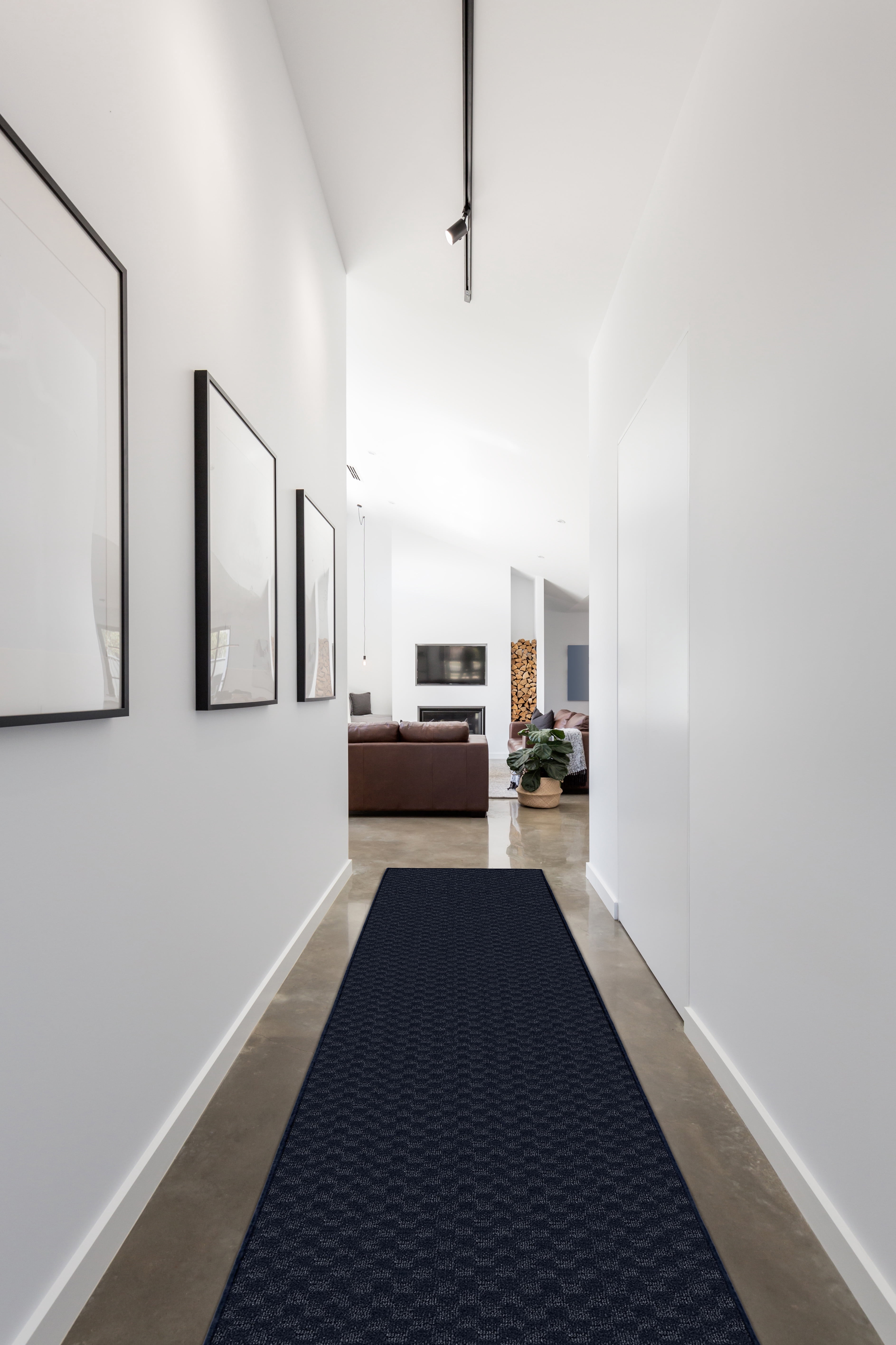 Garland Rug Medallion Navy Indoor Runner Rug, 2' x 12'