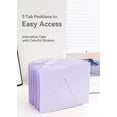 thumbnail image 3 of MetalM Plastic Folders with Pockets, 6 Pack Purple Folders for School, Unique 1/3 Cut Tabs with Colorful Labels, Letter Size, 3 of 12