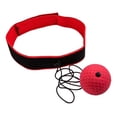 thumbnail image 2 of Juego de diadema con pelota de reflejo de boxeo, bola de reflejo en cuerda con diadema, mejora la velocidad de reacción, ajustable para Fitness, negro rojo, 2 of 8