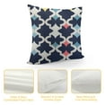 thumbnail image 4 of COMIO  Soft Canvas Throw Cushion Cover Pillow Covers Cases for Couch Sofa Home Decor Modern Quatrefoil Accent Geometric with Hidden Zipper Closure Only Cover Navy Blue White, 4 of 5