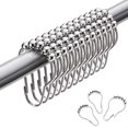 thumbnail image 1 of Anillos de ducha de acero inoxidable 304, ganchos de 12 piezas (plata) 70 * 40 mm TUNC Sencillez, 1 of 5