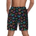 thumbnail image 2 of Lsque Mens Swim Trunks Multicolored Butterflies Pattern - Bathing Suit Compression Liner - Beach Swim Shorts Swimwear - (S-3XL) - Stretch Quick Dry -3X-Large, 2 of 9