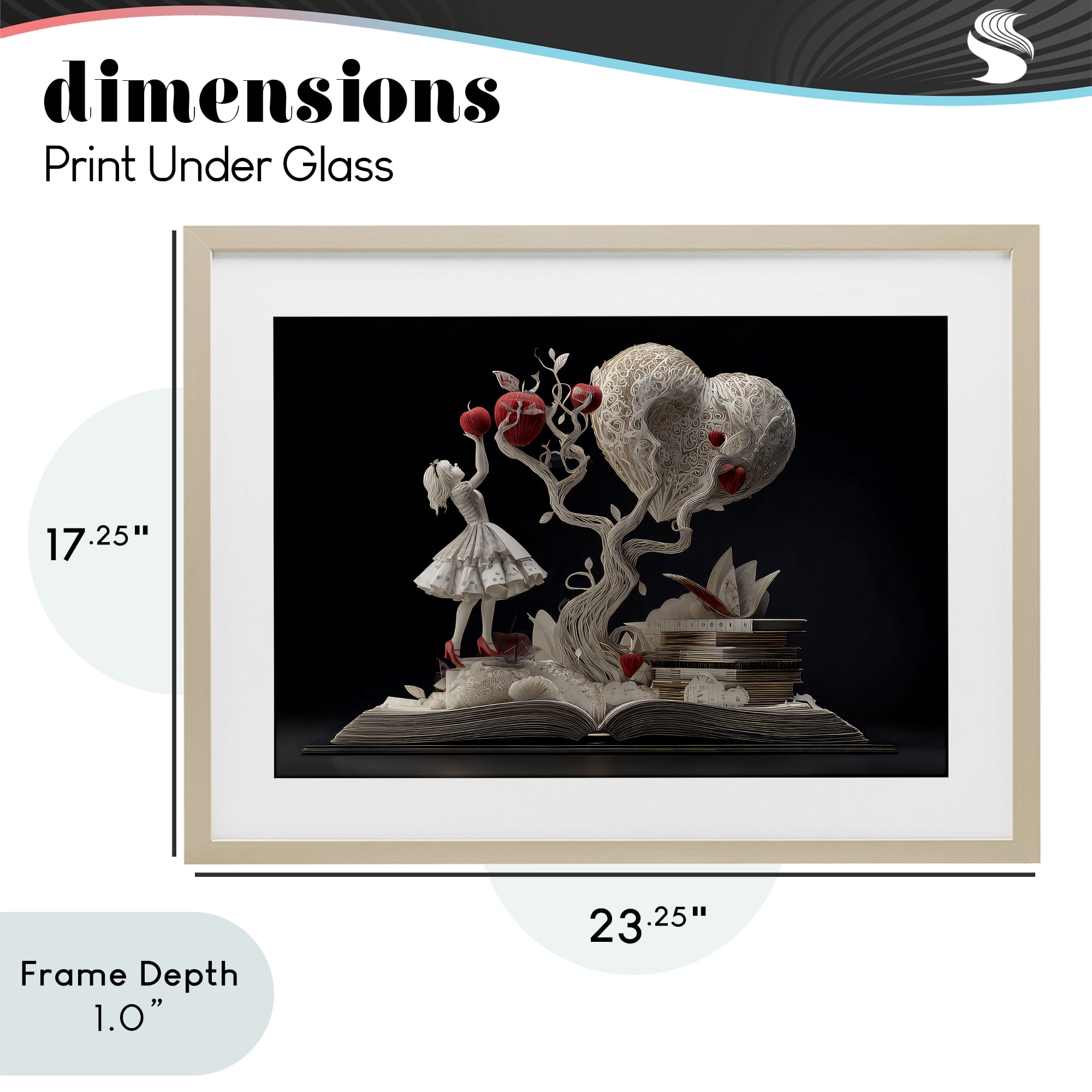 Stupell Industries Paper Sculpture Style Fairytale Birch Framed Print Under Glass, design by The Wands Want