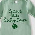 thumbnail image 5 of Leey-World My First St Patricks Day Baby Girl Boy Outfit Mamas Lucky Charm Romper Jumpsuit Spring Newborn Infant Clothes|Light Green,NewBorn, 5 of 7
