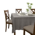 thumbnail image 2 of Home Details Chic & Rustic 70"x 90" Rectangle Polyester Tablecloth in Silver, 2 of 6