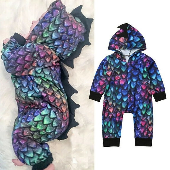 Novelty Newborn Baby Girl Boy Dinosaur Romper Bodysuit Jumpsuit Outfits Clothes