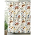 thumbnail image 2 of Shower Curtain Mushrooms Shower Curtains for Bathroom, Waterproof Polyester Shower Curtain Set with Hooks, Standard Size 66" x 72" Colorful Flowers, 2 of 6