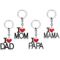 thumbnail image 1 of Llavero colgante de aleación de zinc con texto «I Love Mom» para el Día de la Madre, 1 of 2