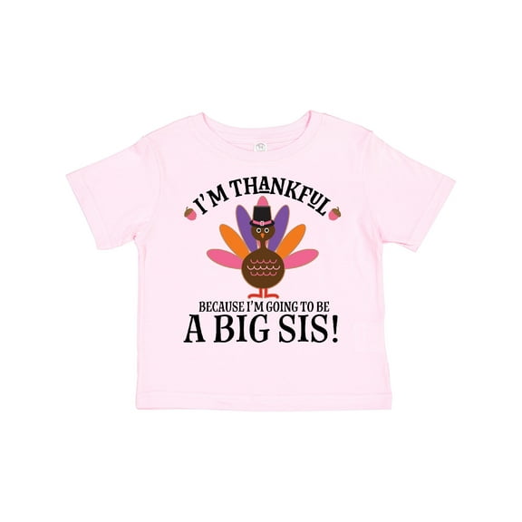Inktastic Thanksgiving Big Sis Announcement Turkey Girls Toddler T-Shirt