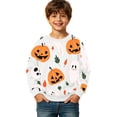thumbnail image 5 of SJLDQY Halloween Sweatshirts for Boys Hallowmas Ghost Pumpkin Graphic Casual Pullover Tops Long Sleeve Crew Neck Sweatshirt, 5 of 5