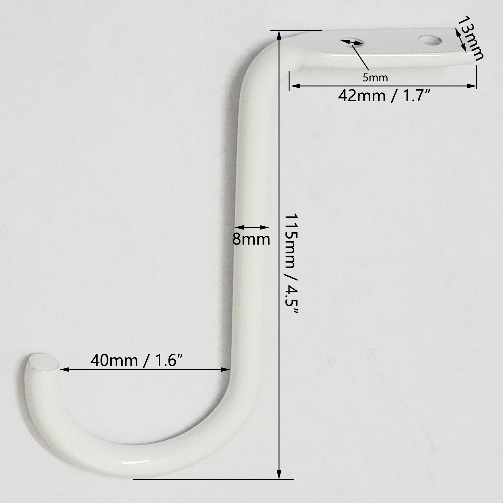 White Closet Rod Center Support 1 Inch Heavy Duty Metal Wall Mount Rod Bracket Closet Rod Support Bracket Clothes Storage Hanger for Shelf Closet Rod (10pcs)