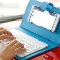 thumbnail image 3 of Étui Clavier Sans Fil en Cuir Pu Portable avec Clip de Téléphone Support Protection Complète, 3 of 8