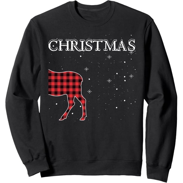 Sudadera de pijama de Navidad con diseño de búfalo a cuadros para parejas