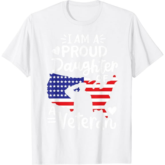I'm A Proud Daughter of A Veteran Father's Day Girls T-Shirt
