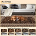 thumbnail image 3 of 8x10 Washable Area Rug - Modern Bordered Solid Brown Rug, Non-Shedding Stain Resistant Non-Slip Low Pile Rug for Living Room Bedroom Apartment Farmhouse, 3 of 7