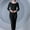 Black, variant on YHAJDS Winter Casual Pajama Suits For Women,Sleepwear For Women Pajama Set Women Sleepwear Set Solid Color Long Sleeve Crew Neck Thermal Top With Elastic Waist Pants